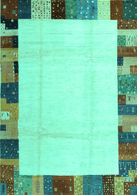 Solid Turquoise Modern Rug, con1513turq