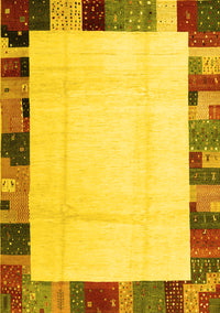 Solid Yellow Modern Rug, con1513yw