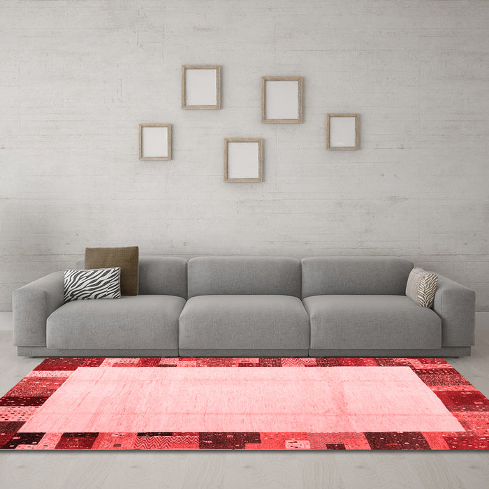 Modern Red Washable Rugs