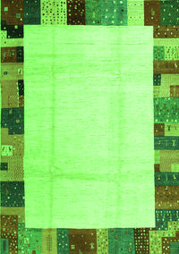 Solid Green Modern Rug, con1513grn