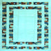 Square Solid Light Blue Modern Rug, con1514lblu