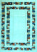 Machine Washable Solid Light Blue Modern Rug, wshcon1514lblu