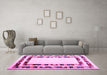Machine Washable Solid Pink Modern Rug in a Living Room, wshcon1514pnk