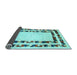 Sideview of Solid Light Blue Modern Rug, con1514lblu