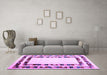 Machine Washable Solid Purple Modern Area Rugs in a Living Room, wshcon1514pur
