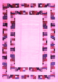 Solid Pink Modern Rug, con1514pnk