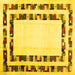 Square Solid Yellow Modern Rug, con1514yw