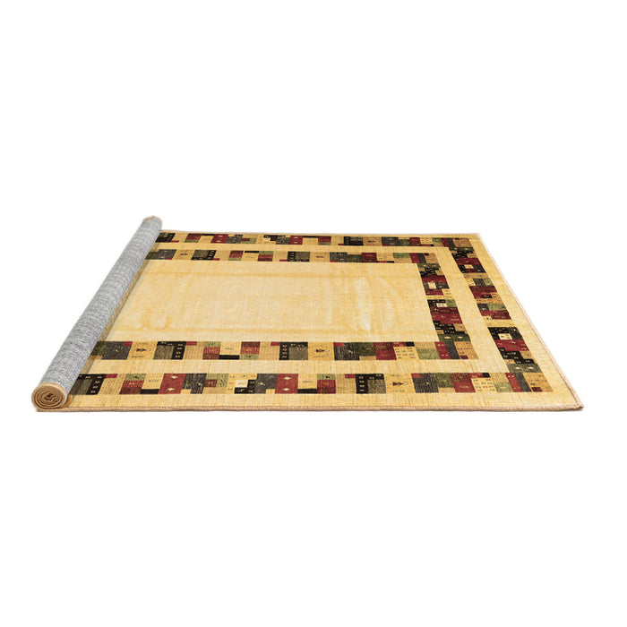 Sideview of Machine Washable Solid Brown Modern Rug, wshcon1514brn