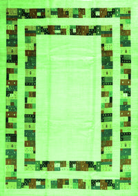 Solid Green Modern Rug, con1514grn