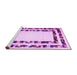 Sideview of Machine Washable Solid Purple Modern Area Rugs, wshcon1514pur