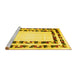 Sideview of Machine Washable Solid Yellow Modern Rug, wshcon1514yw
