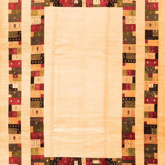 Solid Orange Modern Rug, con1514org
