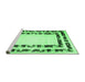 Sideview of Machine Washable Solid Emerald Green Modern Area Rugs, wshcon1514emgrn