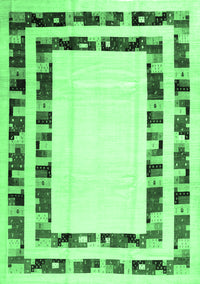 Solid Emerald Green Modern Rug, con1514emgrn