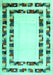 Machine Washable Solid Turquoise Modern Area Rugs, wshcon1514turq