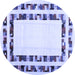 Round Solid Blue Modern Rug, con1514blu