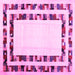 Square Solid Pink Modern Rug, con1514pnk