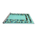 Sideview of Machine Washable Solid Light Blue Modern Rug, wshcon1514lblu