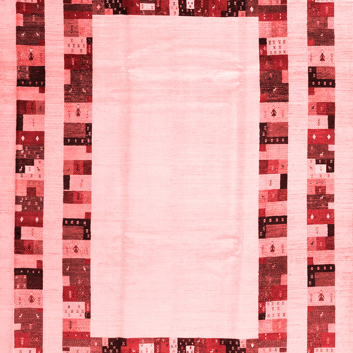 Machine Washable Solid Red Modern Rug, wshcon1514red