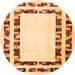 Square Solid Orange Modern Rug, con1514org