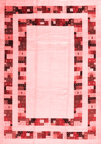 Solid Red Modern Rug, con1514red