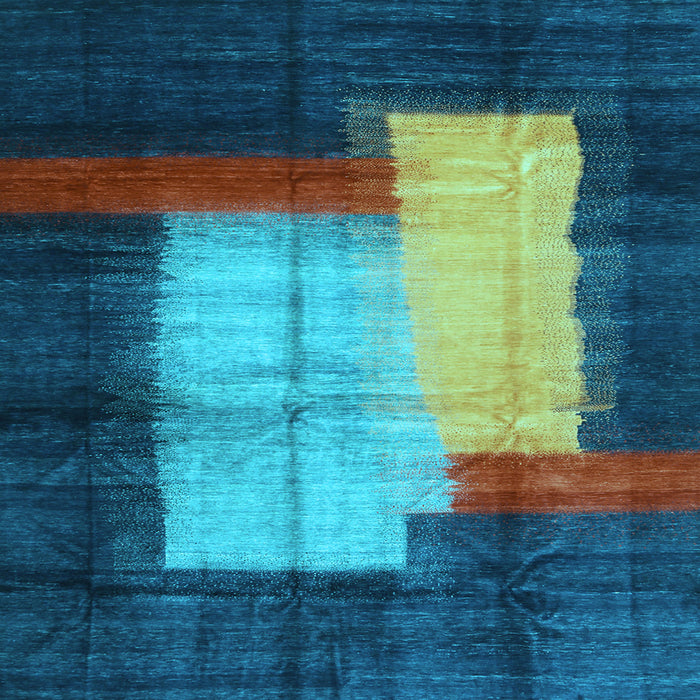 Square Machine Washable Abstract Light Blue Contemporary Rug, wshcon1515lblu