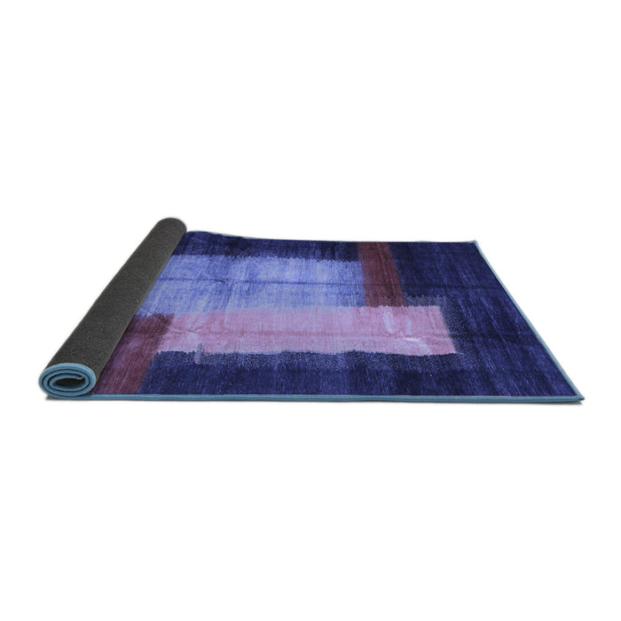 Sideview of Abstract Blue Contemporary Rug, con1515blu