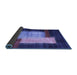 Sideview of Abstract Blue Contemporary Rug, con1515blu