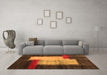 Machine Washable Abstract Orange Contemporary Area Rugs in a Living Room, wshcon1515org