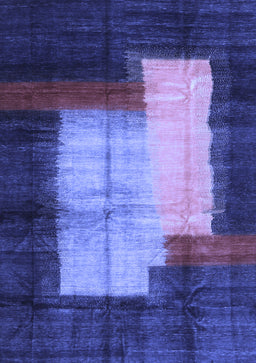 Abstract Blue Contemporary Rug, con1515blu