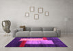 Machine Washable Abstract Pink Contemporary Rug in a Living Room, wshcon1515pnk