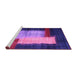 Sideview of Machine Washable Abstract Purple Contemporary Area Rugs, wshcon1515pur