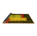 Sideview of Abstract Yellow Contemporary Rug, con1515yw