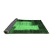 Sideview of Abstract Emerald Green Contemporary Rug, con1515emgrn