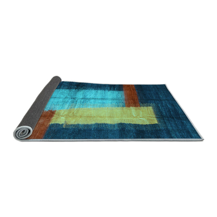 Sideview of Abstract Light Blue Contemporary Rug, con1515lblu