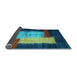 Sideview of Abstract Light Blue Contemporary Rug, con1515lblu