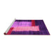 Sideview of Machine Washable Abstract Pink Contemporary Rug, wshcon1515pnk