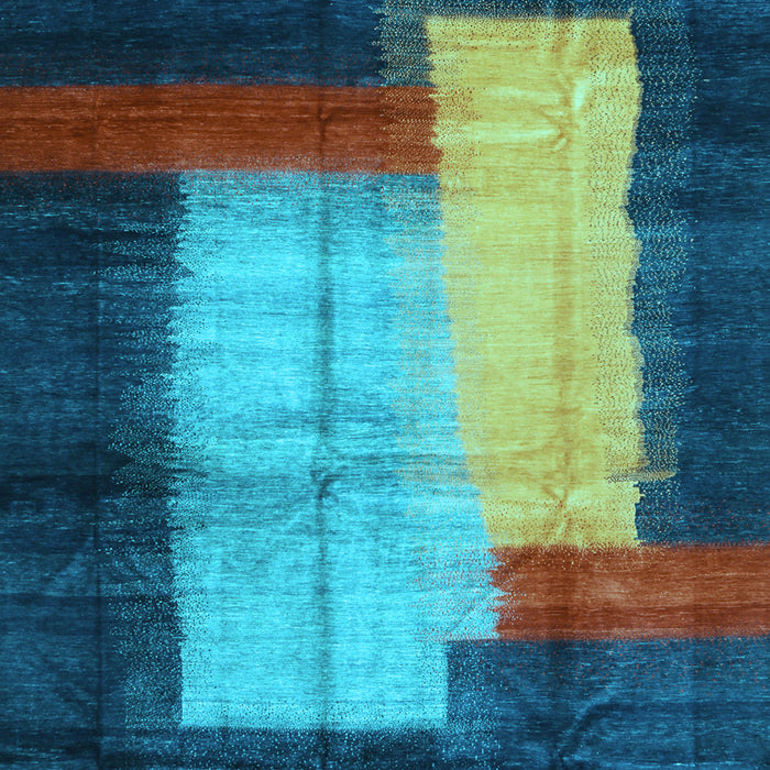 Machine Washable Abstract Light Blue Contemporary Rug, wshcon1515lblu