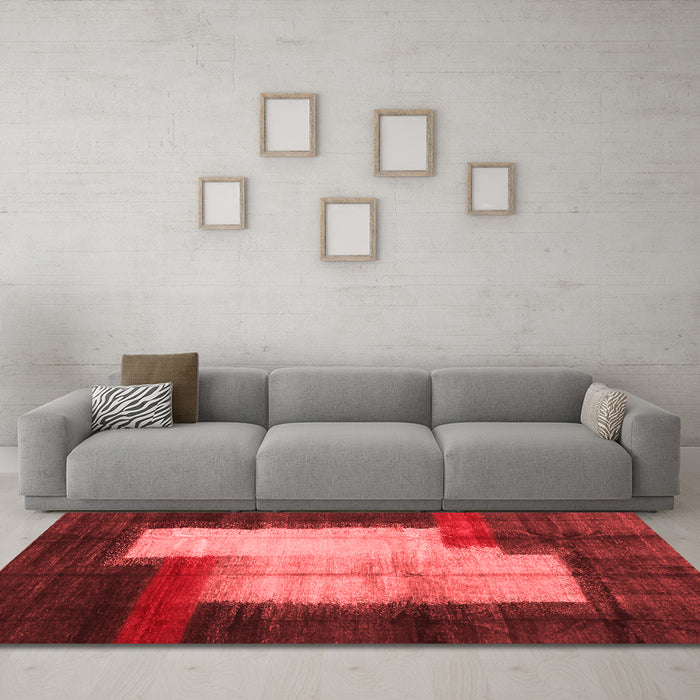 Contemporary Red Washable Rugs