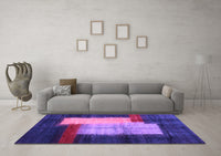 Machine Washable Abstract Purple Contemporary Rug, wshcon1515pur