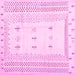 Square Solid Pink Modern Rug, con1516pnk