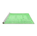 Sideview of Machine Washable Solid Emerald Green Modern Area Rugs, wshcon1516emgrn