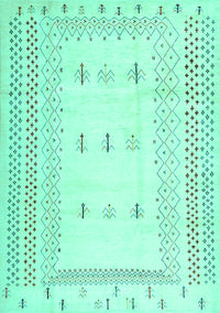 Solid Turquoise Modern Rug, con1516turq