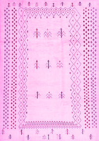 Solid Pink Modern Rug, con1516pnk