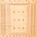 Serging Thickness of Solid Orange Modern Rug, con1516org