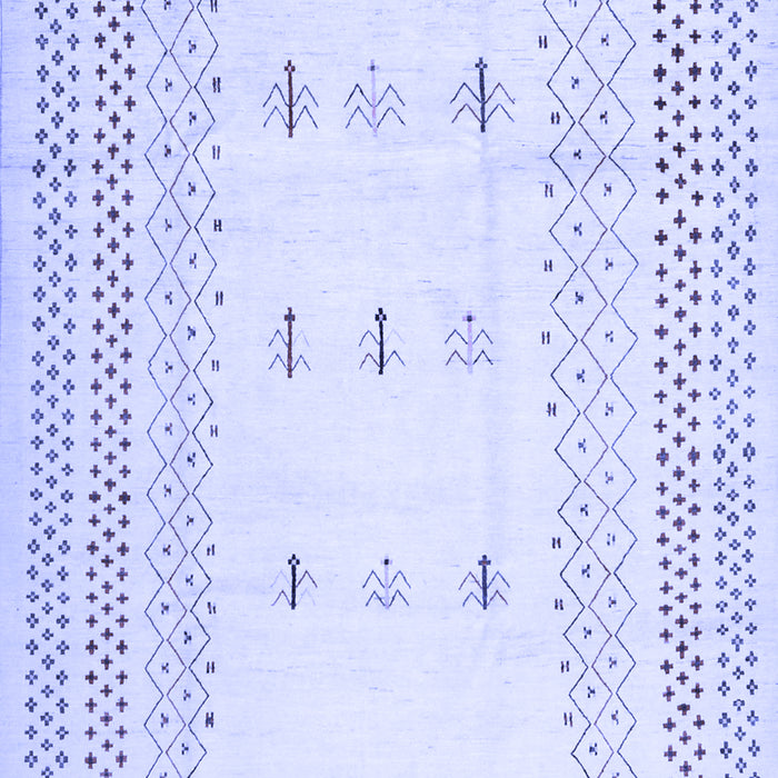 Machine Washable Solid Blue Modern Rug, wshcon1516blu