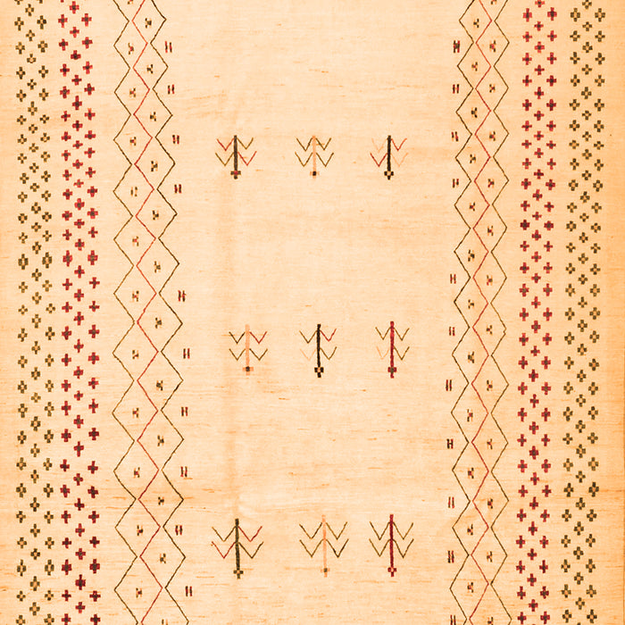 Serging Thickness of Machine Washable Solid Orange Modern Area Rugs, wshcon1516org