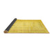 Sideview of Solid Yellow Modern Rug, con1516yw