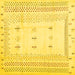 Square Solid Yellow Modern Rug, con1516yw