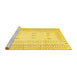 Sideview of Machine Washable Solid Yellow Modern Rug, wshcon1516yw
